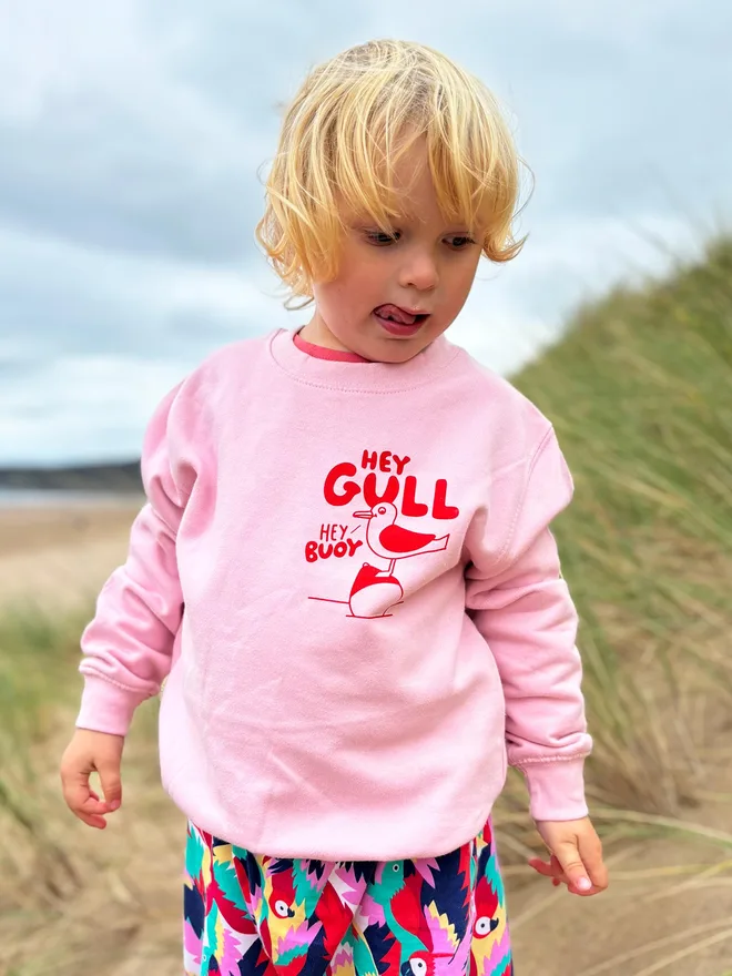 Hey Gull Hey Buoy Kids Sweatshirt by hello DODO